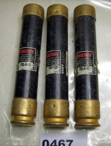 (0467) lot of 3 used fusetron fuses frs-r-60 for sale