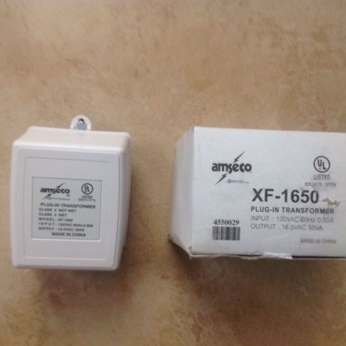 Plug In Transformer Amseco XF-1620 120V Output to 16.5V Input Max 20Va