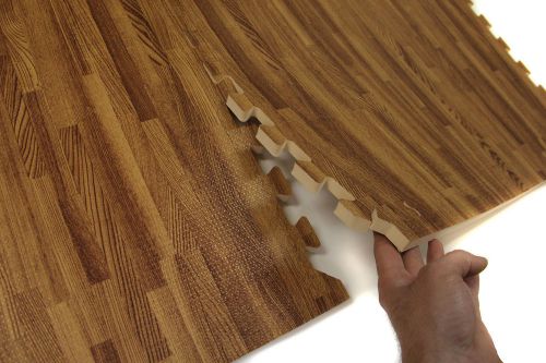 Faux Wood Interlocking Flooring Tiles