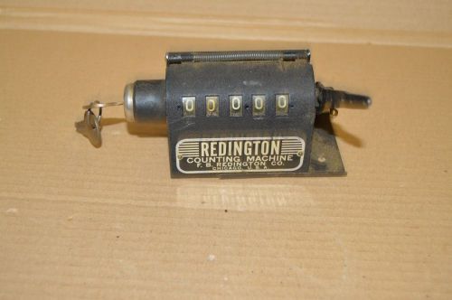 Vintage Redington 5 Digit Counting Machine With Keyed Reset w/ Keys