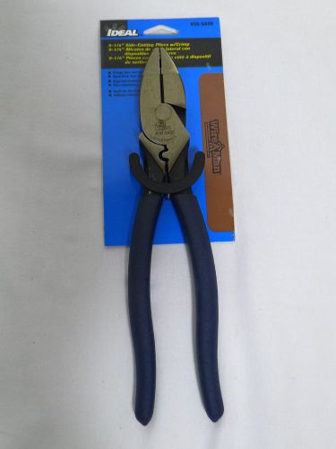 IDEAL Wire Man #30-5430 9 1/4&#034; Side cutting Pliers with Crimp Linesman Pliers