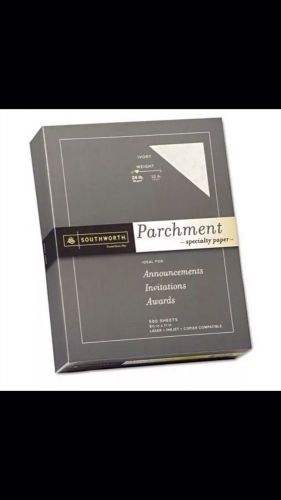 NEW SOUTHWORTH 984C Parchment Specialty Paper, Ivory, 24 lbs., 8-1/2 x 11,