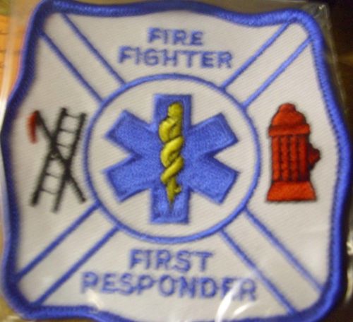 FIRE FIGHTER FIRST RESPONDER  SQUARE 3&#034;  PATCH