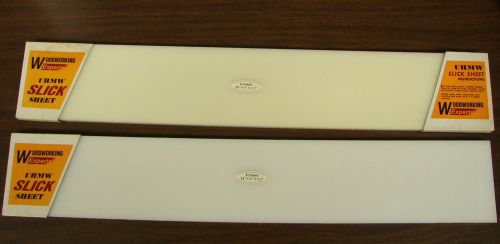 UHMW Plastic Sheet 24&#034;x4&#034;x1/2&#034; LOT Of 2 White New Old Stock