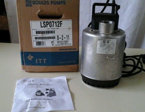 Goulds  Sump Pump 220 Eletric 3/4 HP LPS0712F In Great Condition