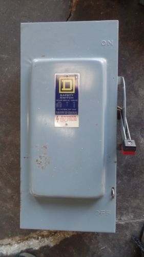 SQUARE D 100 AMP 600V HEAVY DUTY SAFETY SWITCH disconect H363 non  fusible