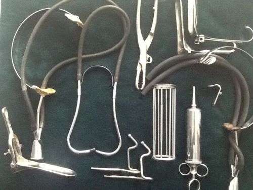 Stainless steel medical tools, 19 pieces