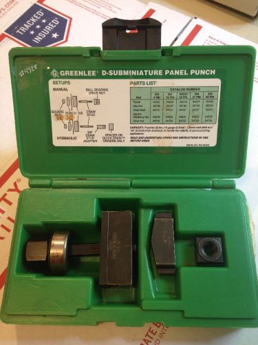 NOS? Greenlee RS232 25 Pin Connector D-Subminature Panel Punch RS 232 #4328