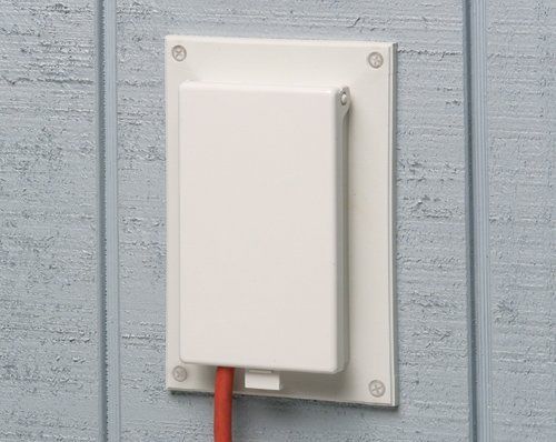 Arlington DBVR1W-1 Recessed Outlet Box Wall Plate Kit for Flat Surface Retrofit
