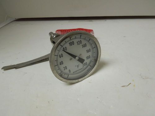 ASHCROFT THERMOMETER 3&#034; FACE  0/200*F 11/2&#034; STEM EVERY ANGLE 1/2&#034;NPT    &lt;619I4