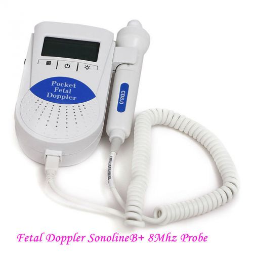 CE/FDA Vascular Fetal Doppler Monitor SonolineB with 8MHZ Vascular Probe + gel