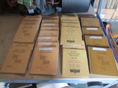 Lot of 39 Vintage Boorum &amp; Pease Co.  Weekly Time Books