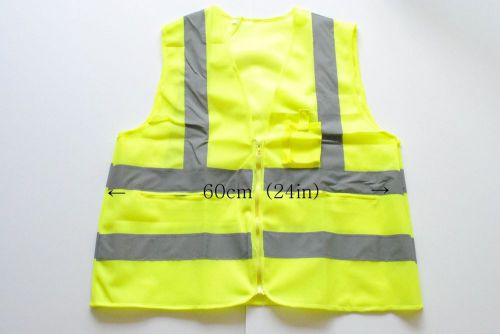 Pockets Neon Green Safety Vest with Reflective Strips XX Large
