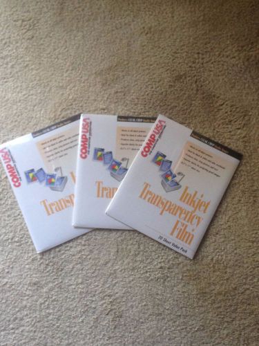 Inkjet Transparacy Film 20 Sheet Value Packs x3