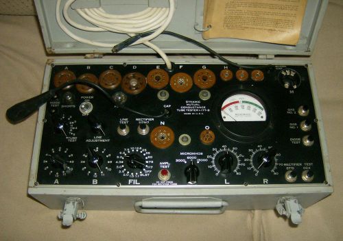 vintage military I-777B DYNAMIC MUTUAL CONDUCTANCE Tube Tester, Signal Corps