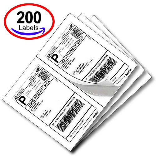 200 half sheet shipping labels for laser/inkjet 5-1/2&#034; x 8-1/2&#034; (same size as... for sale