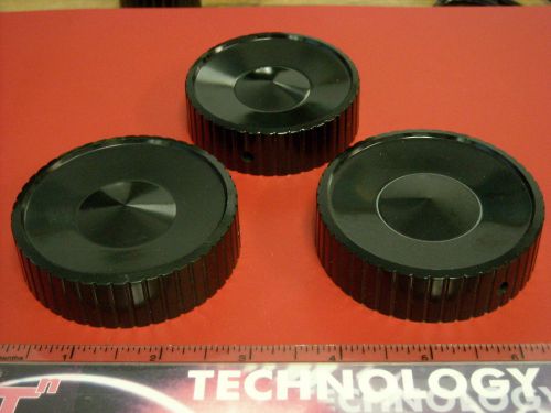 Large Tuning Knobs w / Gloss Black Finish - 2 sizes - Total 3 Knobs