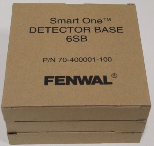 Set of (3) Fenwal SmartOne 6SB 70-400001-100 Fire Alarm 6&#034; Smoke Detector Base