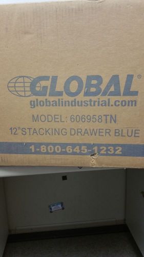 Global Workbench Stacking Drawer, 12&#034;, Blue, WG249375BL (NIB)