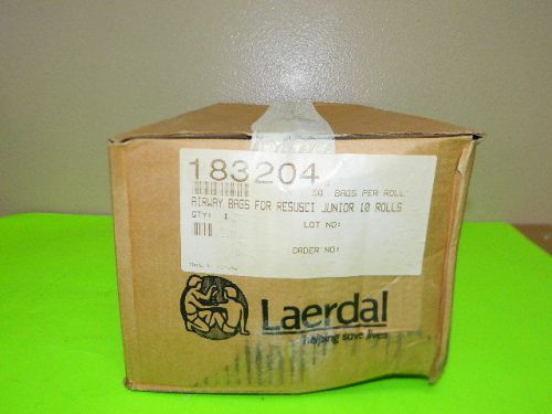NEW CASE OF LAERDAL RESUSCI JUNIOR AIRWAY BAGS 10 PACK ROLLS (50 PER ROLL)
