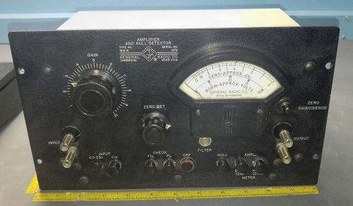 GENERAL RADIO 1231-B AMPLIFIER AND NULL DETECTOR