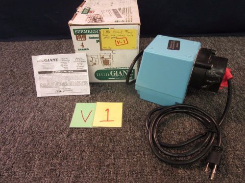 LITTLE GIANT SUBMERSIBLE WATER PUMP 4E-34NR 504203 4 SERIES 1/12 HP 115V