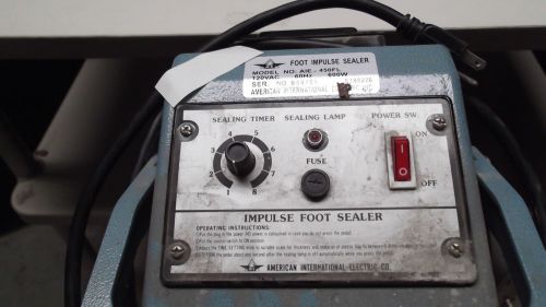 FOOT IMPLUSE SEALER MODEL# AIE-450FL 18&#034; Impulse Foot Sealer &amp; Bag Sealer