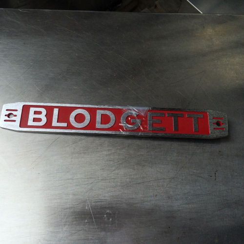 NEW BLODGETT DOOR TAGS METAL FOR CONVECTION OVENS