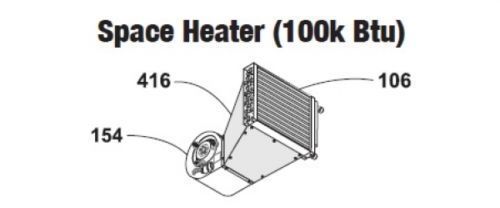 Central boiler (complete) space heater cabnet (100k btu) for sale