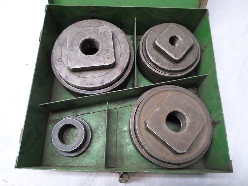 Set of Greenlee Knockout Punches : 4 1/2&#034; (#742), 4&#034; (#741), 3 1/2&#034; (AV1431)