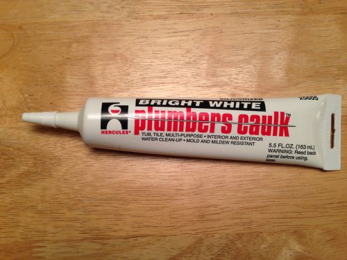 Plumbers caulk Bright White Hercules  New  5.5 fl. oz.