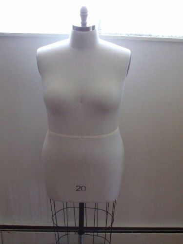 New size 20 female halfbody linen cover working dress form form only for sale