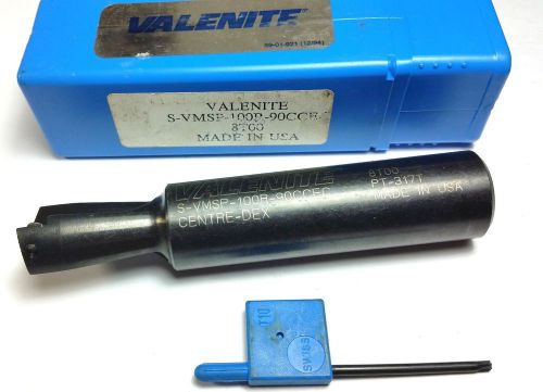 Valenite 1&#034; s-vmsp-100r-90ccec indexable end mill for sd322p inserts (q 170) for sale