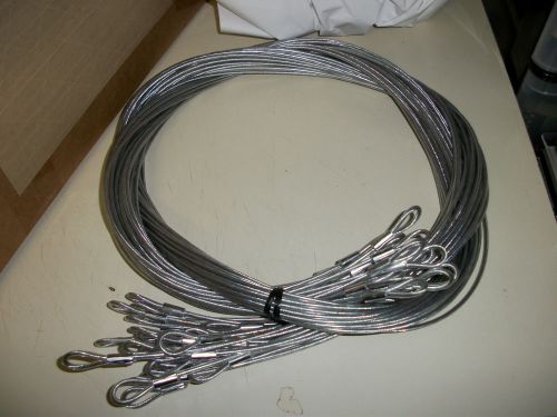 400 New 12 Foot Security Cables Looped Ends Coated Wire Lexco