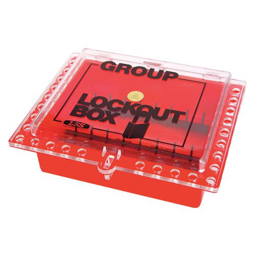 Saalman safety b-21184-r group lockout box, 27 locks max, red, new ree ship $pa for sale