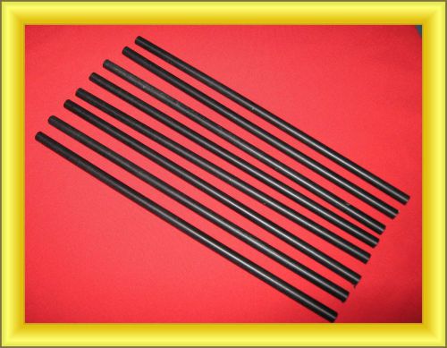 Black acetal delrin solid rod 3/8 inch o.d. - 8 pieces 12 inches long for sale