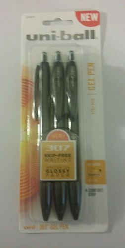 Uniball Gel Pens - 3 pack, Black Gel Ink