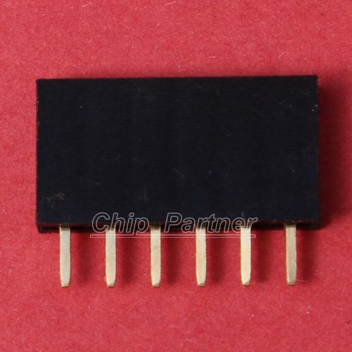 50pcs Black 1x6Pin 1x6P Female Pin Socket Connector 2.54mm