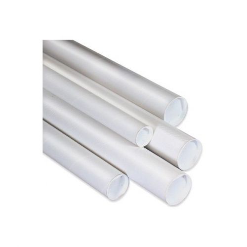 &#034;Mailing Tubes with Caps, 2-1/2&#034;&#034; x 30&#034;&#034;, White, 34/Case&#034;