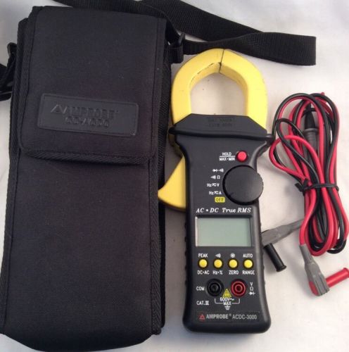 AMPROBE ACDC-3000 Clamp-On Multimeter Used Very Good Condition Tester Bundle