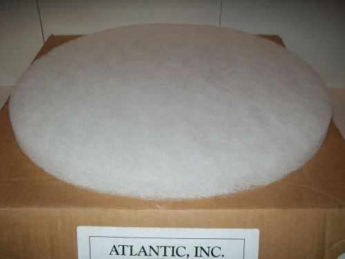 White floor polishing pads 20 inch  diameter 1 inch thick 5 pack for sale