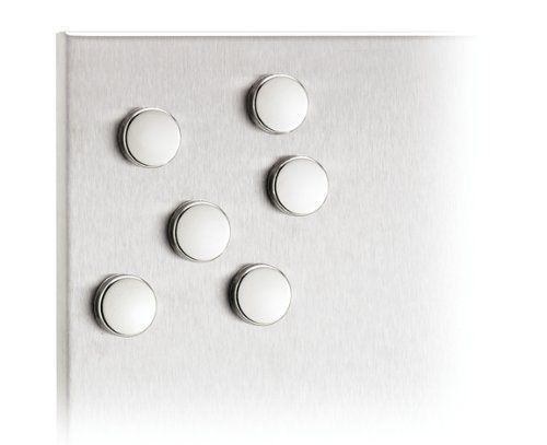 blomus 66739 set of 6 magnets, stainless steel    2 cm MURO