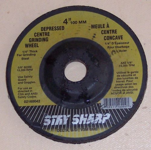 4&#034; x 1/4&#034; Depressed Steel Grinding Wheel