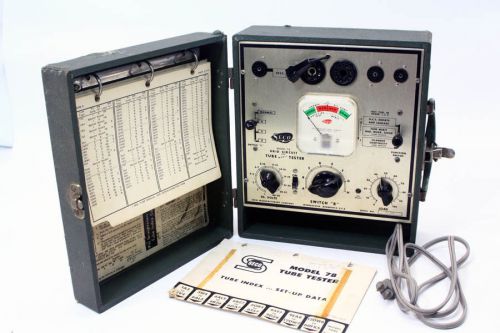 Seco Model 78 Tube Tester / Checker w/ Original Tube Index Booklet (Powers On)