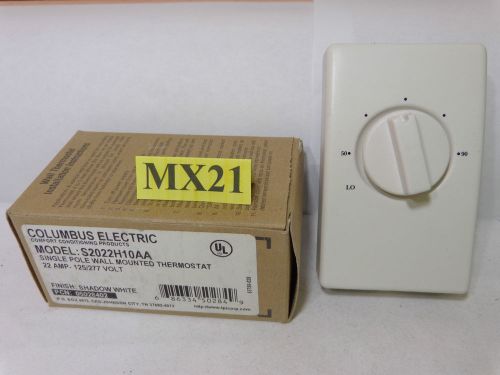 NEW COLUMBUS S2022H10AA THERMOSTAT ELECTRIC WALL 125/277 VOLT SHADOW WHITE