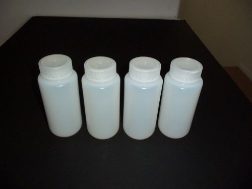 Lot of 4 Nalgene HDPE Wide Mouth Container 16oz Clear