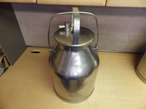 ANTIQUE DELAVAL LARGE DAIRY MILK FARMING STAINLESS STEEL MILK CONTAINER 18&#034; #1