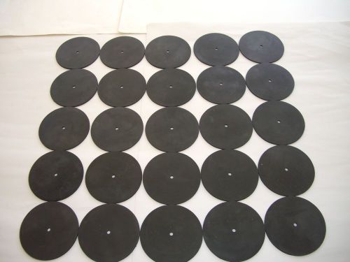 25 NEW RUBBER GASKET 1/4 &#034; ID x 4 &#034; OD x 0.125 THICK BLACK COLOR NEOPRENE