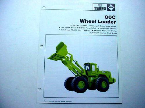 Terex 80C Wheel Loader Literature Package