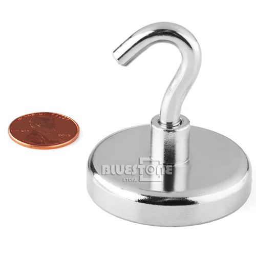 1pc neodymium hook magnets each holds ** 110 lbs ** for sale
